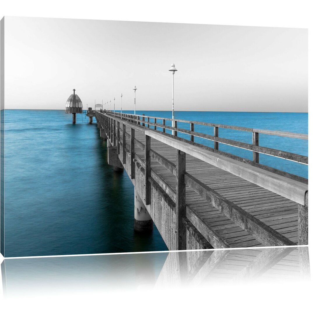 Leinwandbild Langer Pier Steg ins Meer