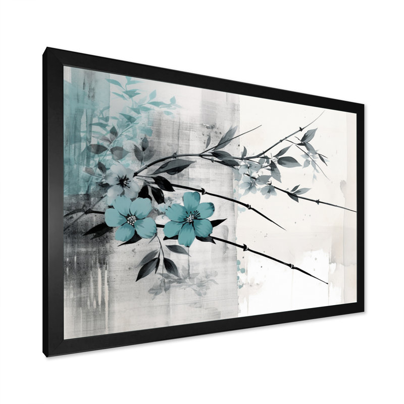 Asian Art Sumi Bird Serenity II, reproduction d'art sur toile, H 30 po x l 40 po x P 1,5 po, Cadre photo noir