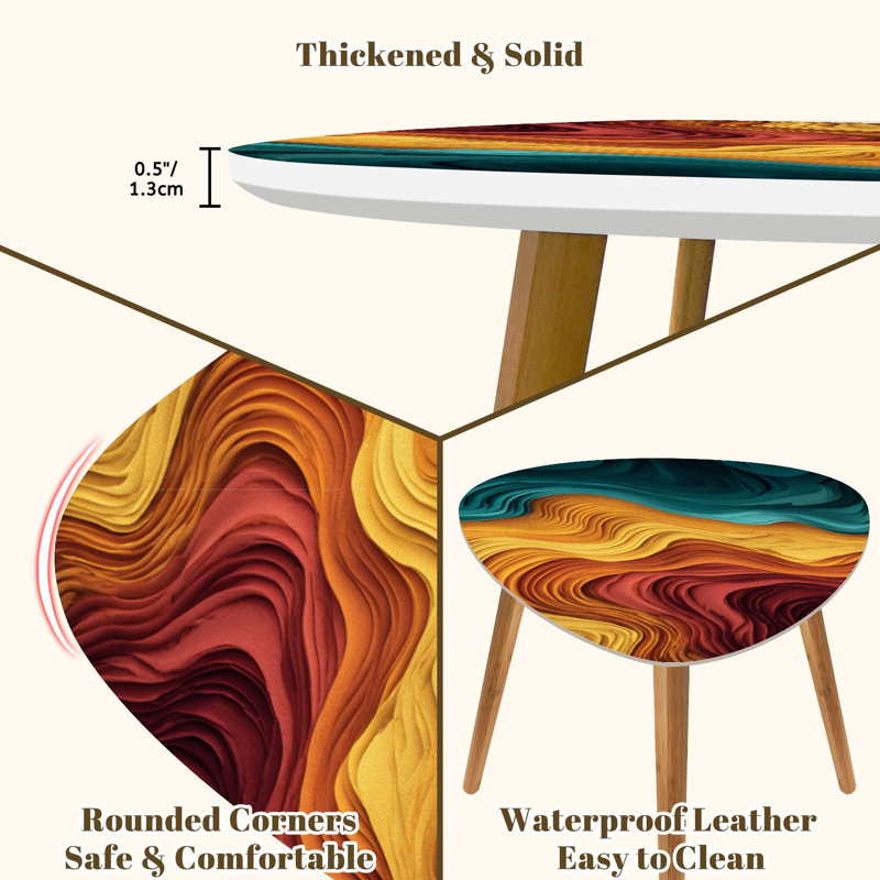 Ensemble de 2 tables basses gigognes Triangle