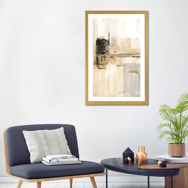 « Electrical Grid I » par Ethan Harper, reproduction d’art, H 32 po x l 24 po x P 1 po, Blanc, Papier encadré doré
