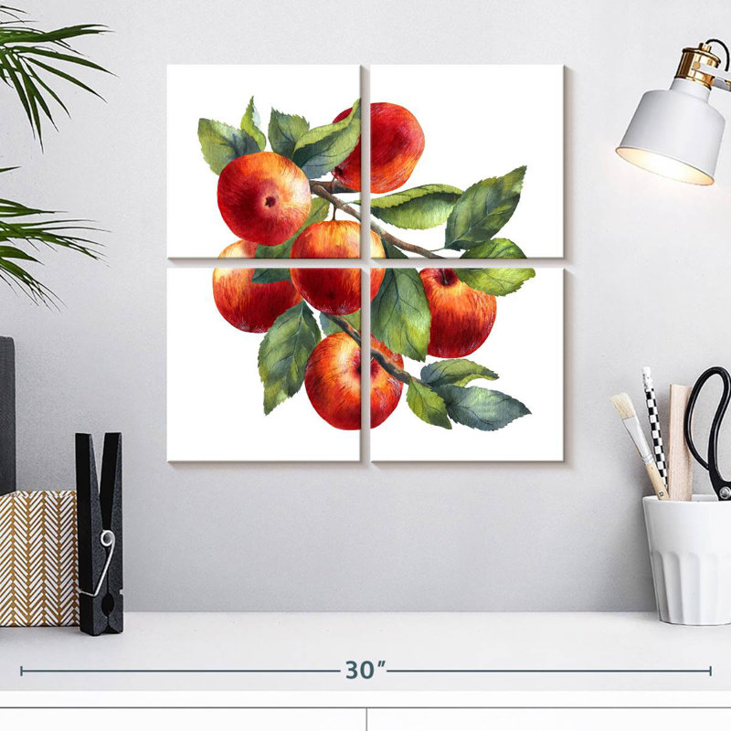 Yarlin Red Apples, 18" H x 18" W