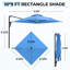 Parasol mural 10 pi avec lumières à DEL solaires-1243979645