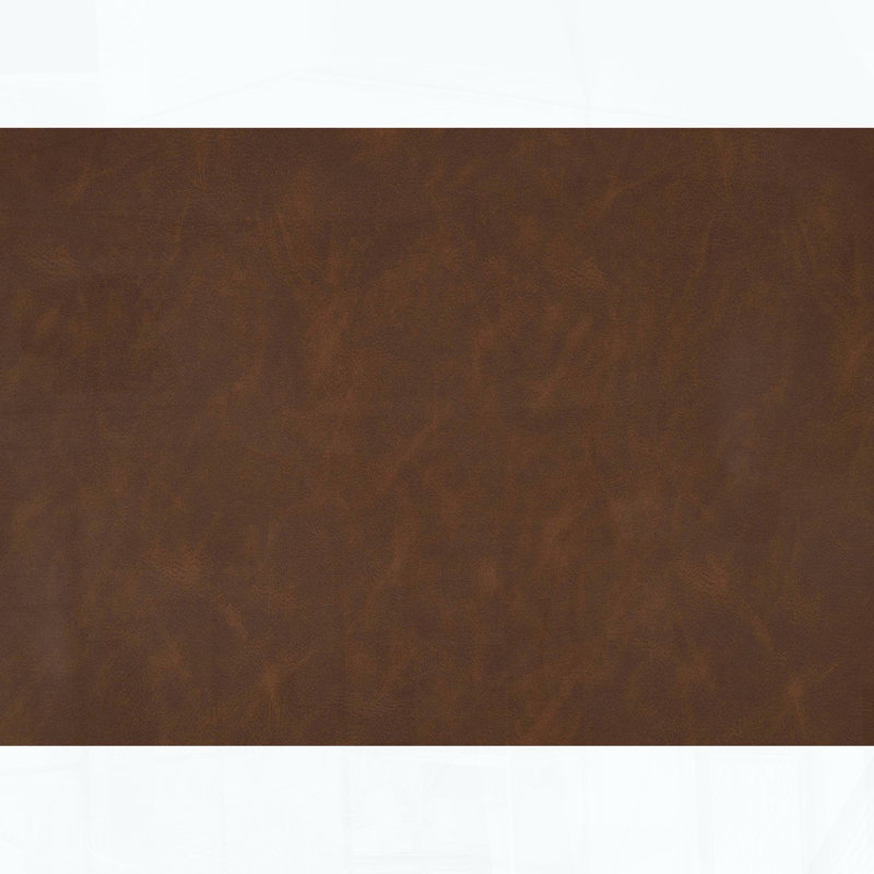 Causeuse moderne en similicuir chocolat avec accoudoirs, Chocolat