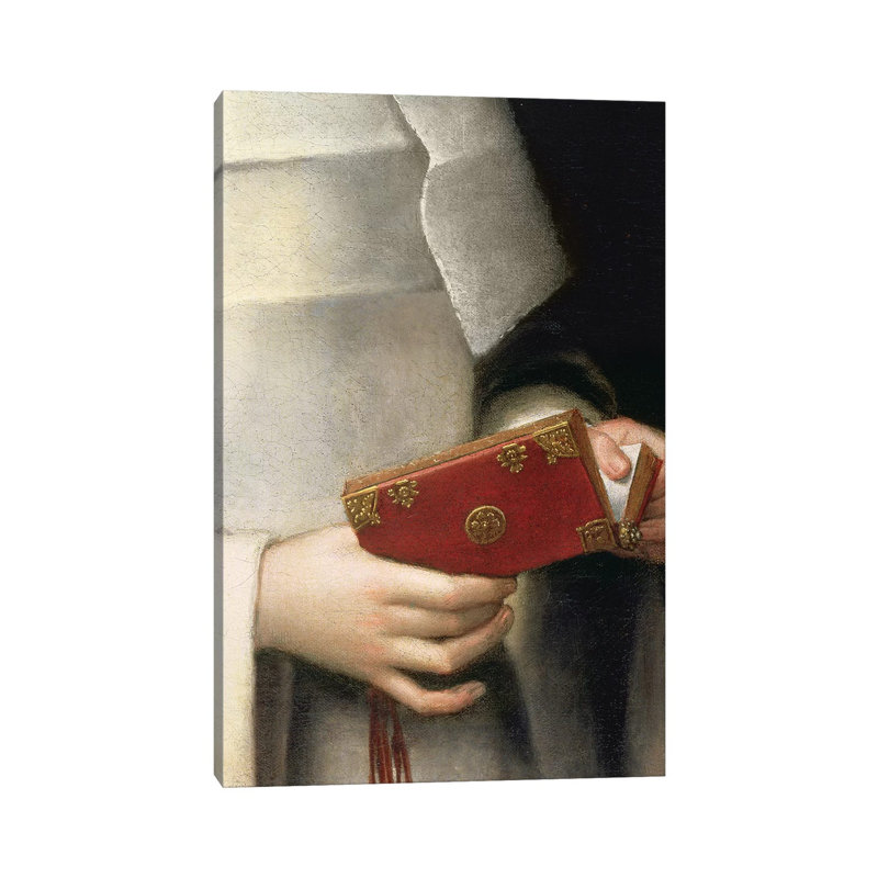Detail Of The Prayer Book II, Portrait Of The Artist's Sister In The Garb Of A Nun by Sofonisba Anguissola - Wrapped Canvas Print
