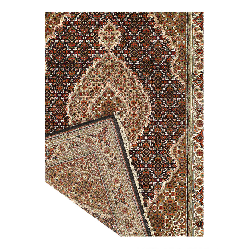 Tapis en soie et en laine Gresham Mahi Design 4 pi x 6 pi