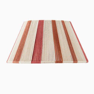 Cotton String Lamp Shade Paprike Stripe