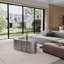 Table basse de 41,3 po en forme de nuage en acier inoxydable pour le salon