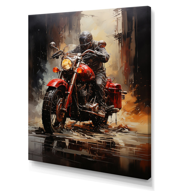 Crimson Thunder Red Dirt Bike II, Toile tendue, H 44 po x l 34 po x P 1,5 po