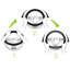 2Pcs Car Steering Wheel Cover Anti-Slip 15'' Universal Black Leather Car Accessories