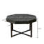 Table basse octogonale noire antique Living Room Essential Room avec surface en bois pour la pièce, plateau et pieds en métal-448538283