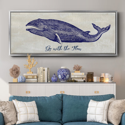 Go With The Flow- Framed Canvas