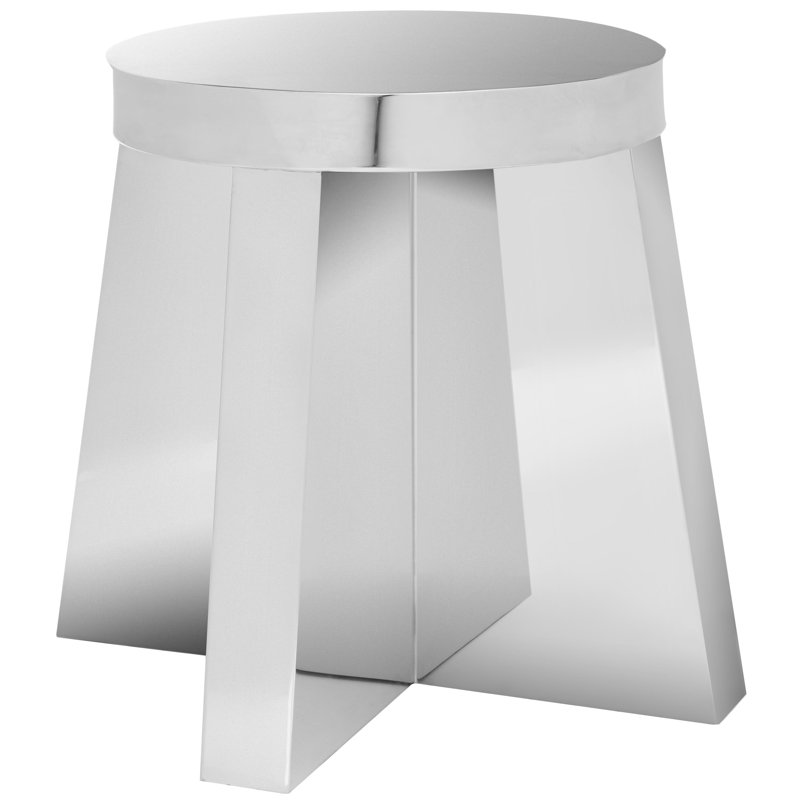 Turner Stainless Steel Accent Stool