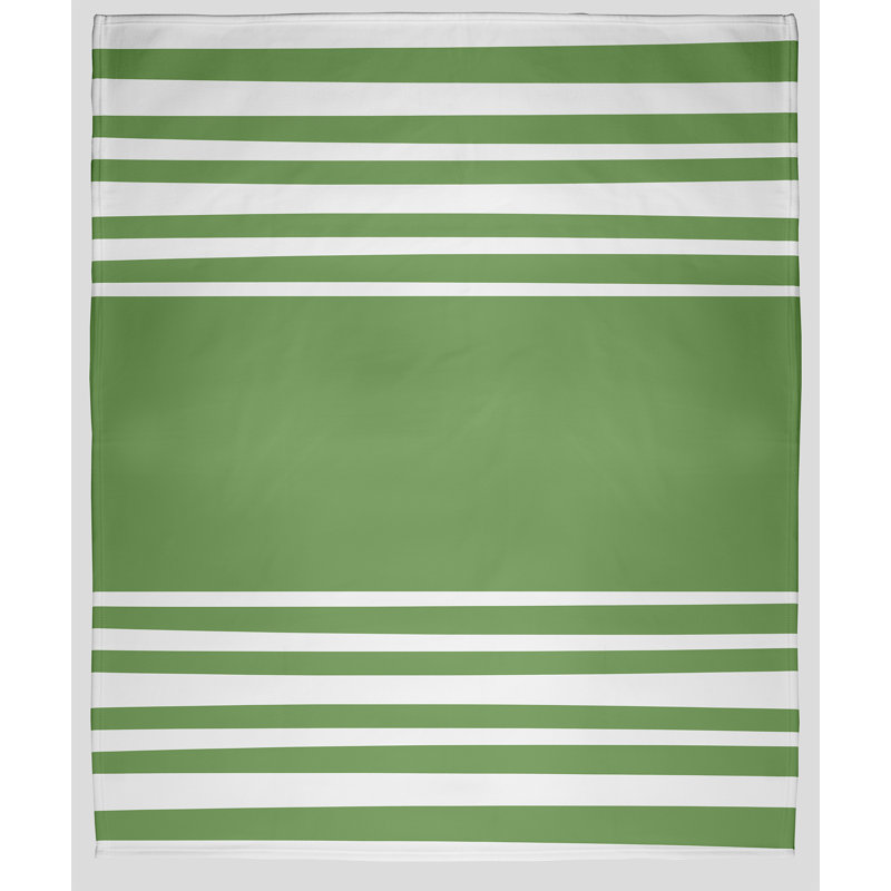 Jeté en molleton Stripe A Balance, L 60 po x L 80 po, 1.95, Vert