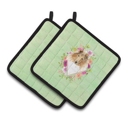Ensemble de cuisinier poignée 2 pièces caroline trésors sheltie