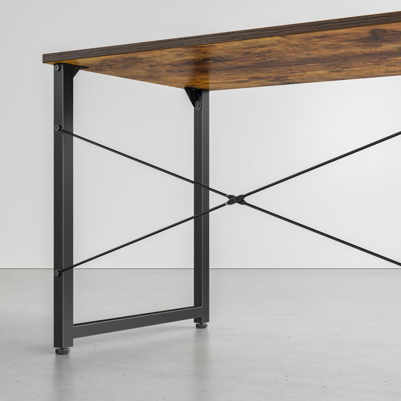 Nieem Steel Writing Desk, Brown