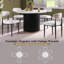 Chaises de salle à manger en chenille durable avec dossier incurvé, design beige moderne