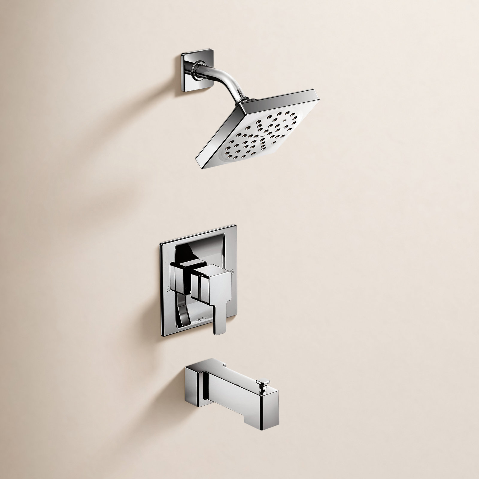 90 Degree Tub and Shower Faucet with Posi-Temp, Chrome