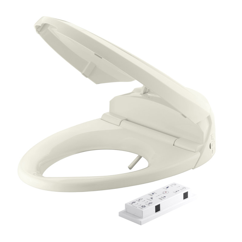 C³®-200 Elongated Bidet Toilet Seat with In-Line Heater and Remote Control, Biscuit