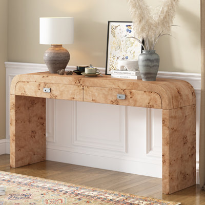 Table d'entrée avec placage de bois de ronce pour couloir, salon, vestibule, couloir