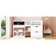 Lit mezzanine simple bas blanc avec bureau roulant, tablette, tiroirs - pour une utilisation quotidienne Fabrication en bois massif pour un intérieur de chambre à coucher élégant-1562046102