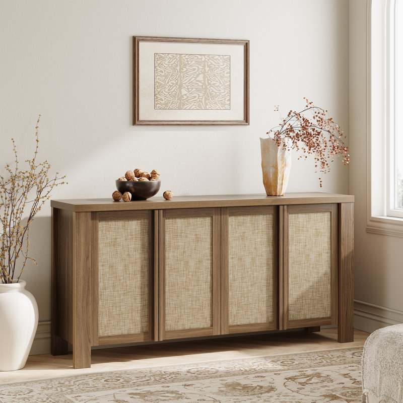 Buffet rétro de 63 po de largeur, Brun