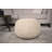 Modern Cotton Round Pouf, Beige