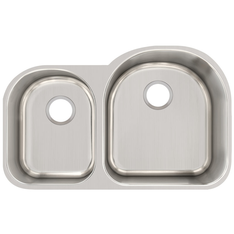 Évier de cuisine à double cuve encastrable L 31,25 po x l 20 po Lustertone
