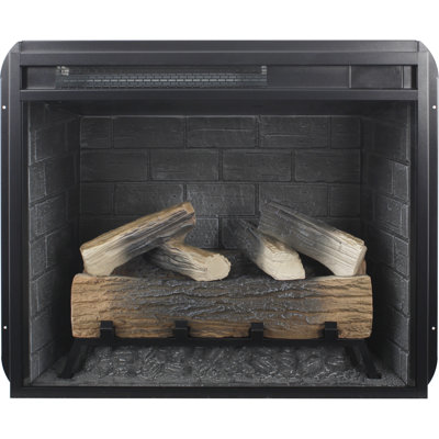 23 Inch Infrared  Heating Electric Fireplace Insert, With Log Set & Realistic Flame, Remote Control With Timer, Overheating Protection