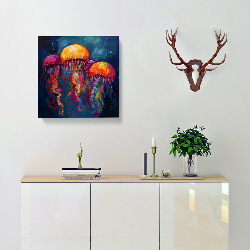 Jellyfish Fauvism - Wrapped Canvas