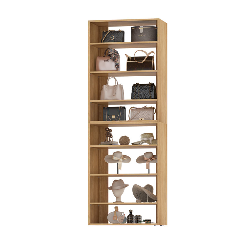 Système de garde-robe modulaire, design polyvalent et personnalisable pour un rangement et une organisation efficaces, en bois