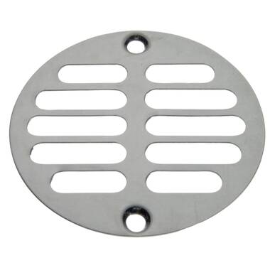 Square Snap-In Shower Drain Cover in Chrome - Danco