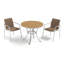 Orso & Travira 2 - Person Round 36" Powder Coated Aluminum Outdoor Dining Set
