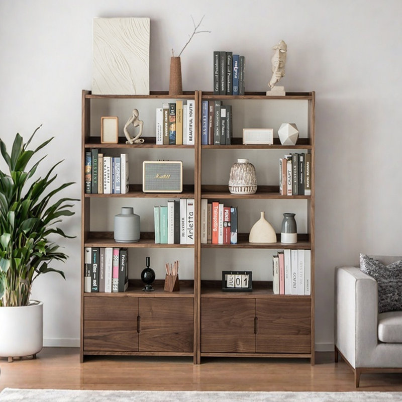 High quality walnut bookcase