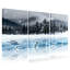Hiver, forêt, paysage d'hiver, montagnes enneigées, lac de glace, ensemble de 3 impressions sur toile-1587044806