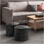 Connor - Pouf rond - patiné -120220208