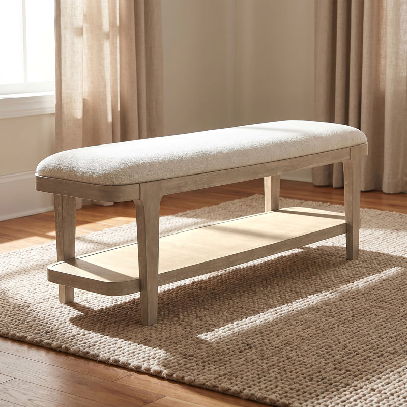 Banc de chambre Lucaire capitonné en grès