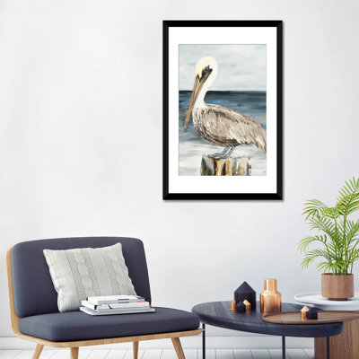 Pelican perché discret par Julie Derice - Giclée sur toile tendue avec châssis