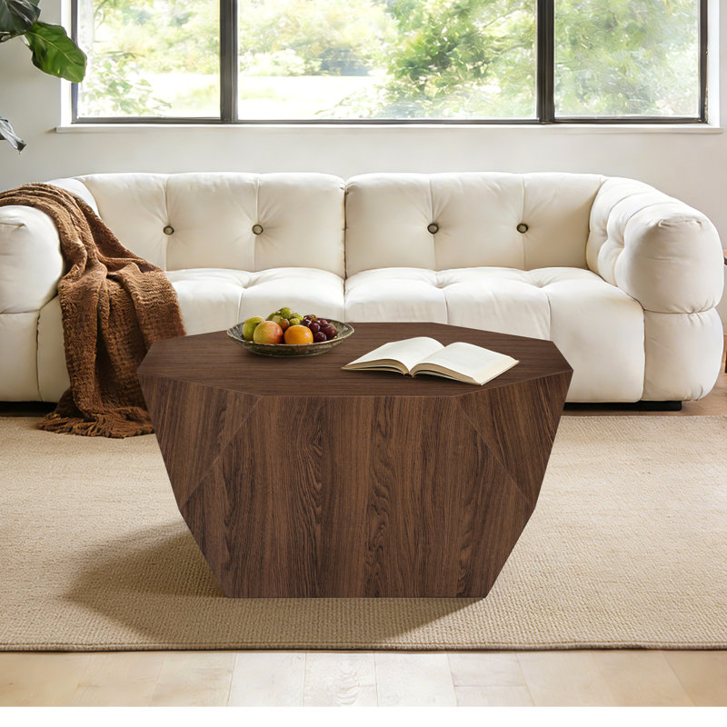Table basse à tambour en bois