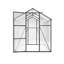 Serre en aluminium robuste avec panneaux en polycarbonate de 4 mm, base surélevée et ensemble d'ancrage - Serre extérieure toutes saisons coupe-vent (noir) pour cour / terrasse / jardin, protection UV et système de drainage-121307019-121307021