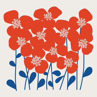 Poppy Swirl Print