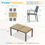 Ensemble de salle à manger 5 pièces Abshire, table et chaises d'extérieur pour 4 personnes avec plateau HDPS rectangulaire et structure en métal résistant aux intempéries, ensemble de salle à manger de patio toutes saisons pour cour, terrasse et jardin-465026960