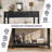 2-Tier Modern Console Table With With 3 Drawers, Set of 2 Black Wood Entryway Table Set For Living Room-878050903