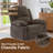 Recliner Chair, Rocker Recliner Chairs With Massage & Heating For Living Room Bedroom, Chenille Fabric-1648574786
