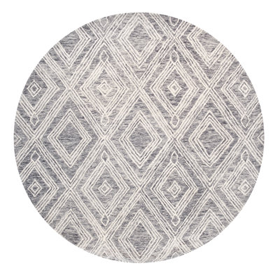 Hand Tufted Viscose Geometric Indoor Rug