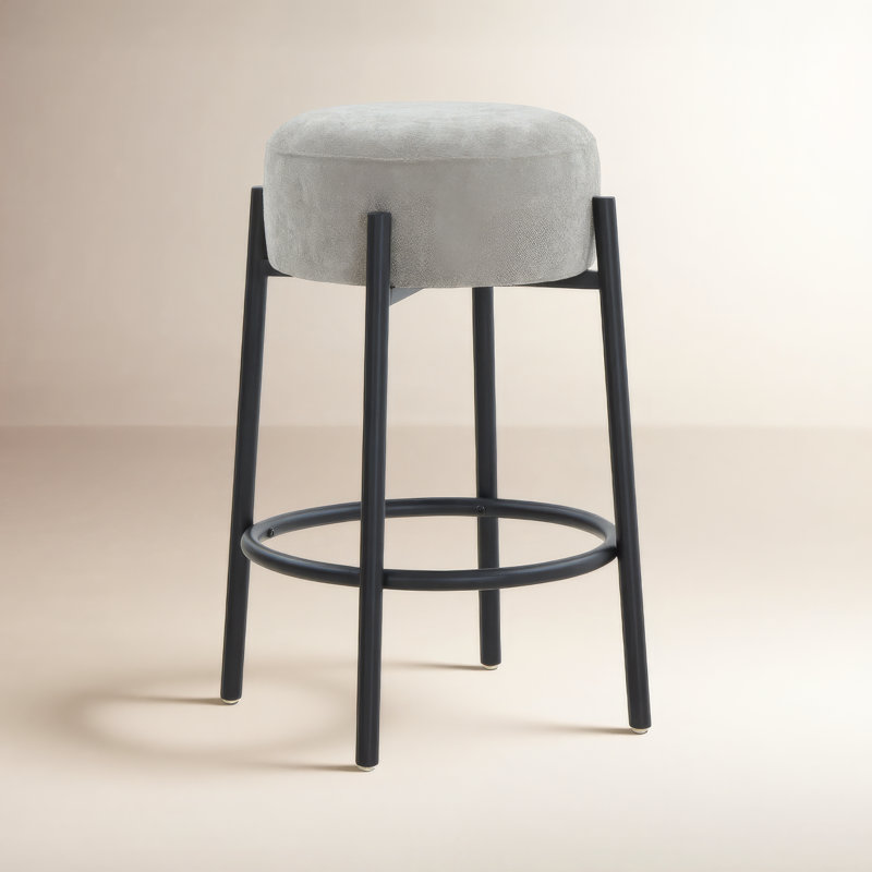 Tabouret Colombe, Tabouret de comptoir (siège d'une hauteur de 26,3, Boucle-gris