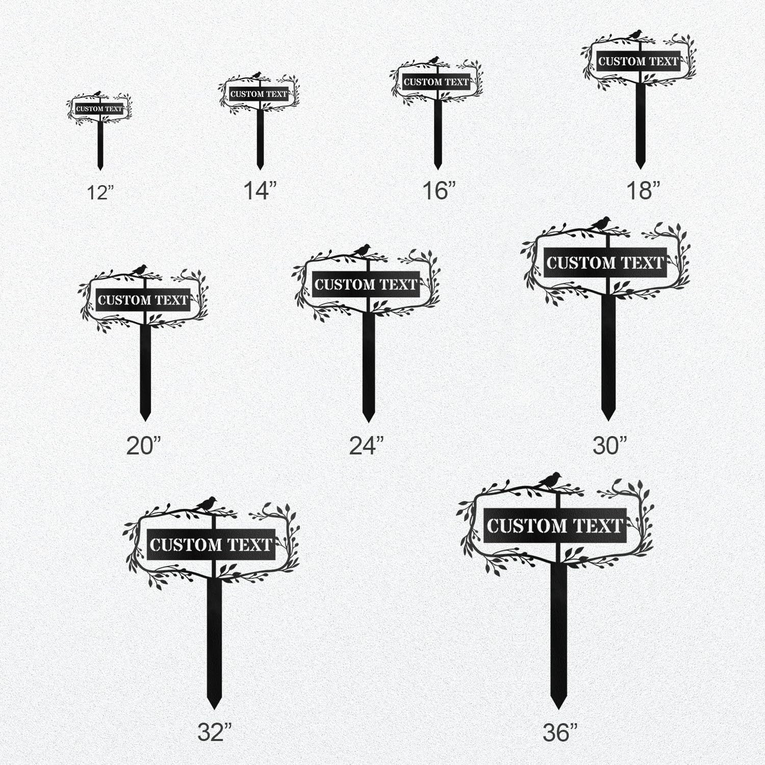 Stake Names SIGNLEADER LILY15 Custom Metal Signs Metal Name Sign Metal Stake Art ...