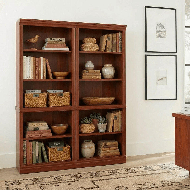 Anotidaishe Bookcase, Cherry Red