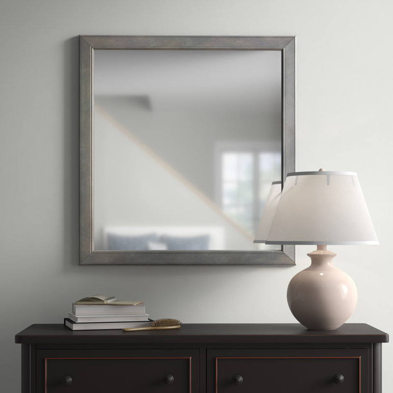 Sophia Flat Mirror, Platinum, 38" x 36"