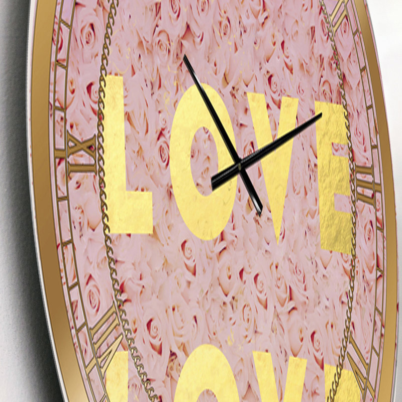Love, Love, Love - Horloge murale glamour surdimensionnée, Petit