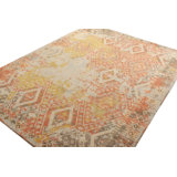 Distressed Homage Hand Knotted Wool Geometric Area Rug